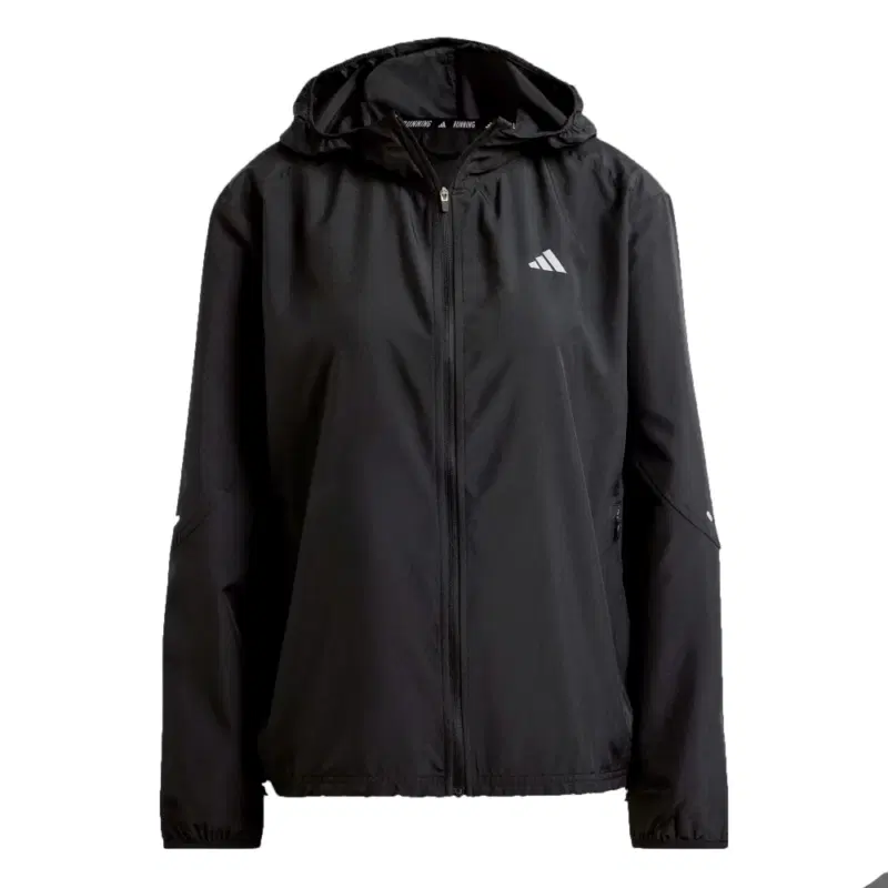 Adidas RUN IT JACKET (W) Куртка ветрозащитная женская Черный/Белый