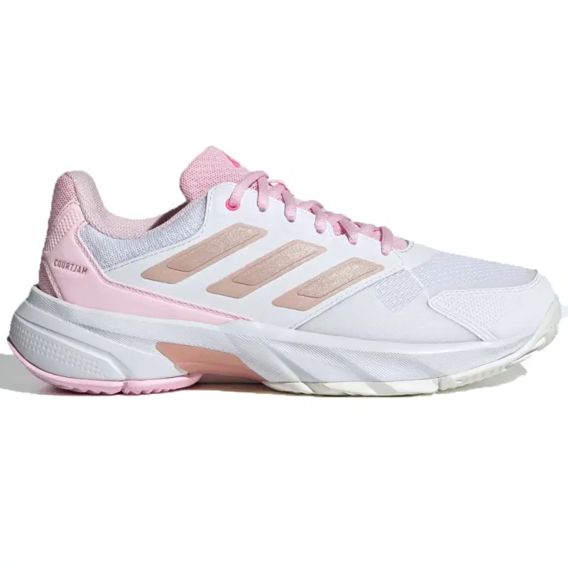 Adidas COURTJAM CONTROL 3 (W) Кроссовки теннисные женские Белый/Розовый