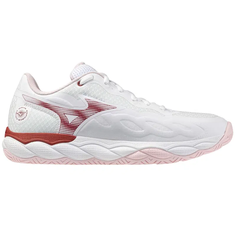Mizuno WAVE ENFORCE COURT AC (W) Кроссовки теннисные женские Белый/Красный
