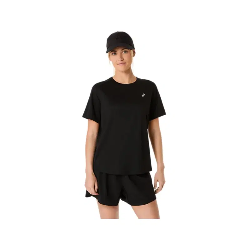 Asics CORE SS TOP (W) Футболка беговая женская Черный/Белый