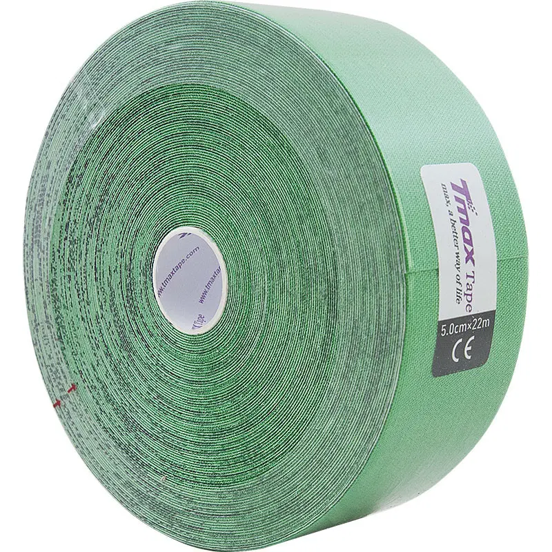 Tmax 22M EXTRA STICKY GREEN 5см×22м Кинезиотейп Зеленый