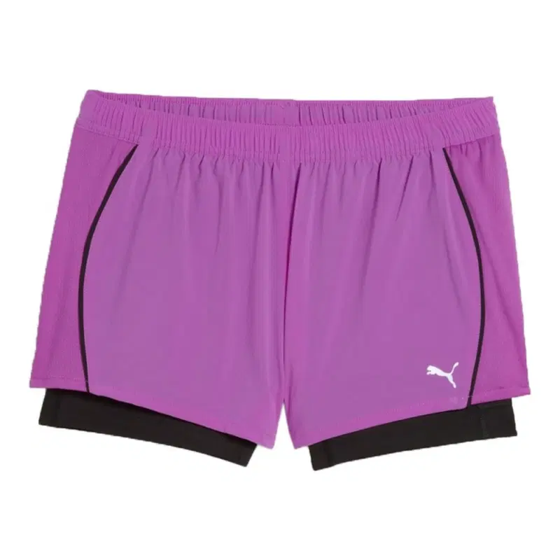 Puma VELOCITY 2IN1 3" RUNNING SHORTS (W) Шорты беговые женские Сиреневый/Черный