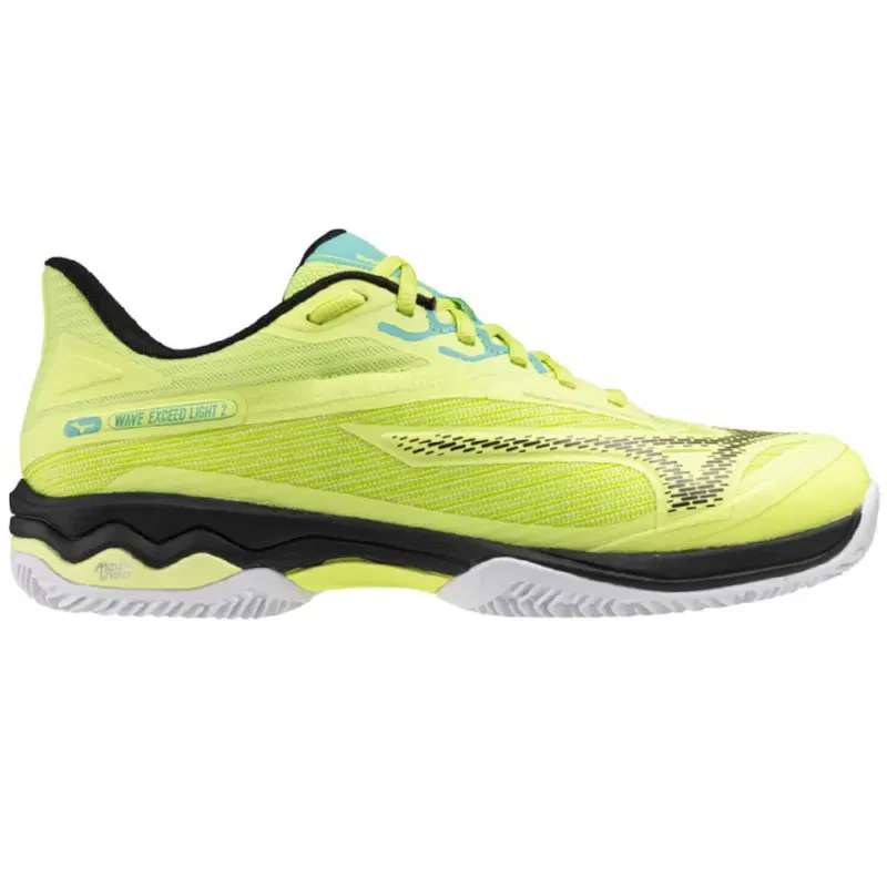 Mizuno WAVE EXCEED LIGHT 2 CC Кроссовки теннисные Салатовый/Голубой