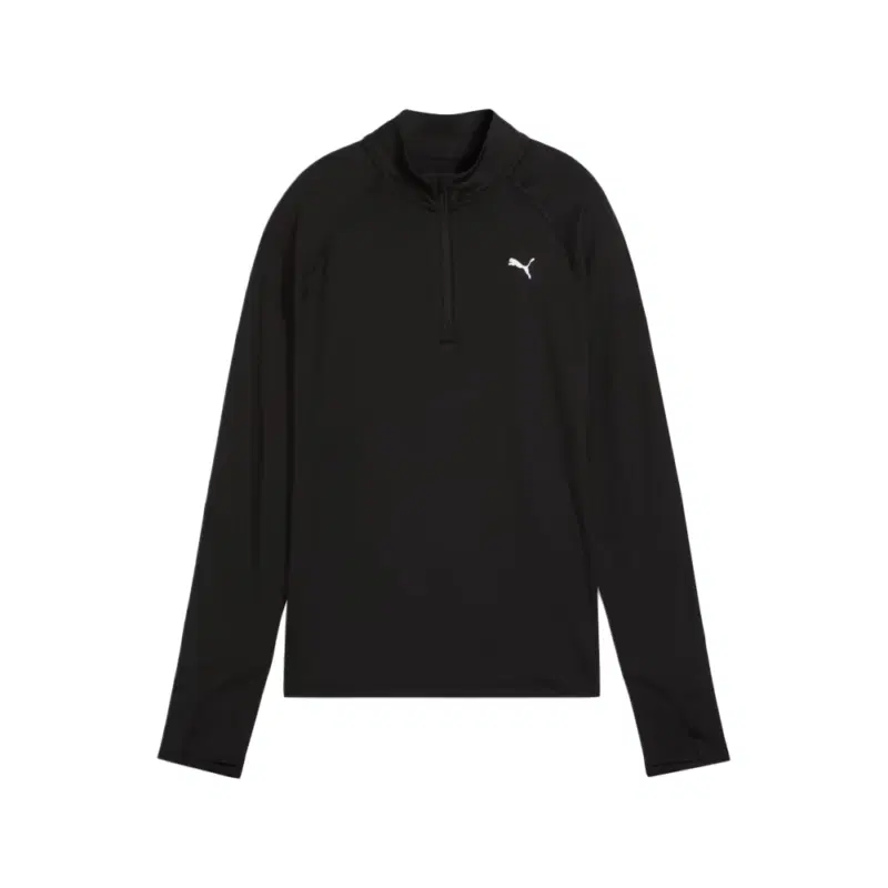 Puma VELOCITY CLOUDSPUN QUARTER-ZIP TOP (W) Лонгслив женский Черный