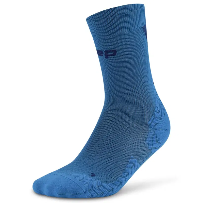 CEP ULTRALIGHT COMPRESSION SHORT SOCKS (W) Компрессионные ультратонкие носки для бега женские Голубой/Темно-синий