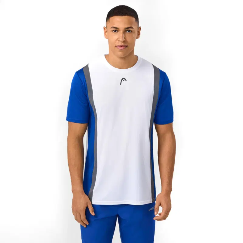 Head CLUB 25 TECH T-SHIRT Футболка теннисная Белый/Синий