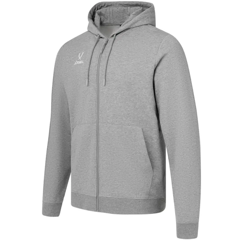 Jogel ESSENTIAL COTTON FLEECE FZ HOODIE Толстовка с капюшоном на молнии Серый меланж
