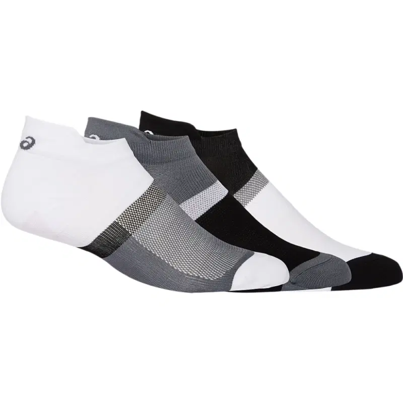 Asics 3PPK COLOR BLOCK ANKLE SOCK Носки беговые низкие (3 пары) Белый/Серый/Черный