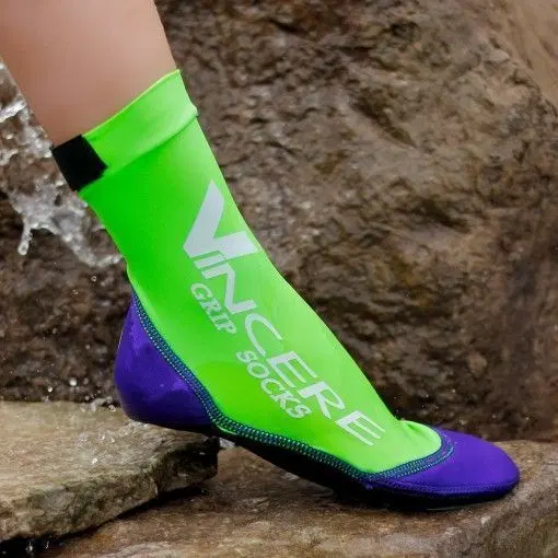 Vincere GRIP SOCKS LIME GREEN Носки для пляжного волейбола (Липкий лого) Зеленый