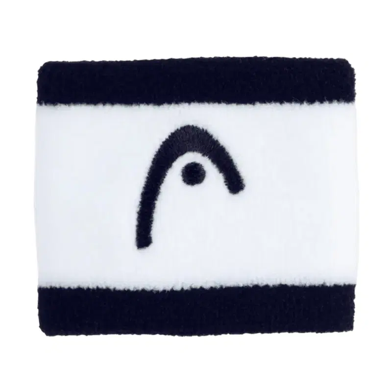Head WRISTBAND STRIPED 2,5" (285865) Напульсники Белый/Темно-синий