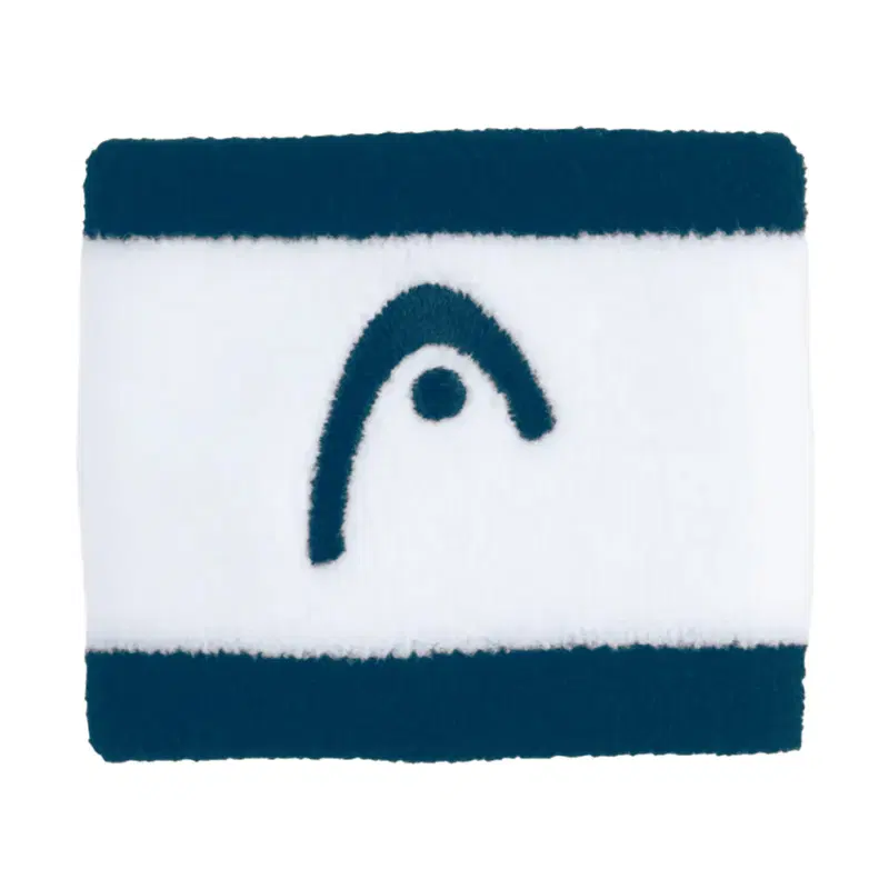 Head WRISTBAND STRIPED 2,5" (285865) Напульсники Белый/Бирюзовый
