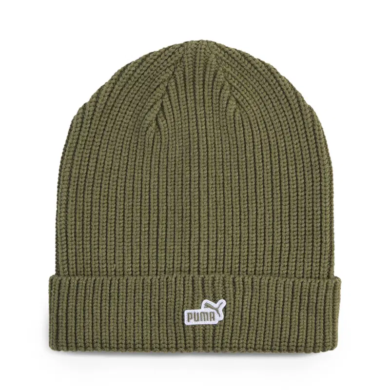 Puma ESSENTIALS NO.1 LOGO PATCH BEANIE Шапка Оливковый