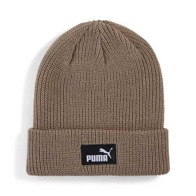 Puma ESSENTIALS HIGH CROWN BEANIE Шапка беговая Серо-бежевый