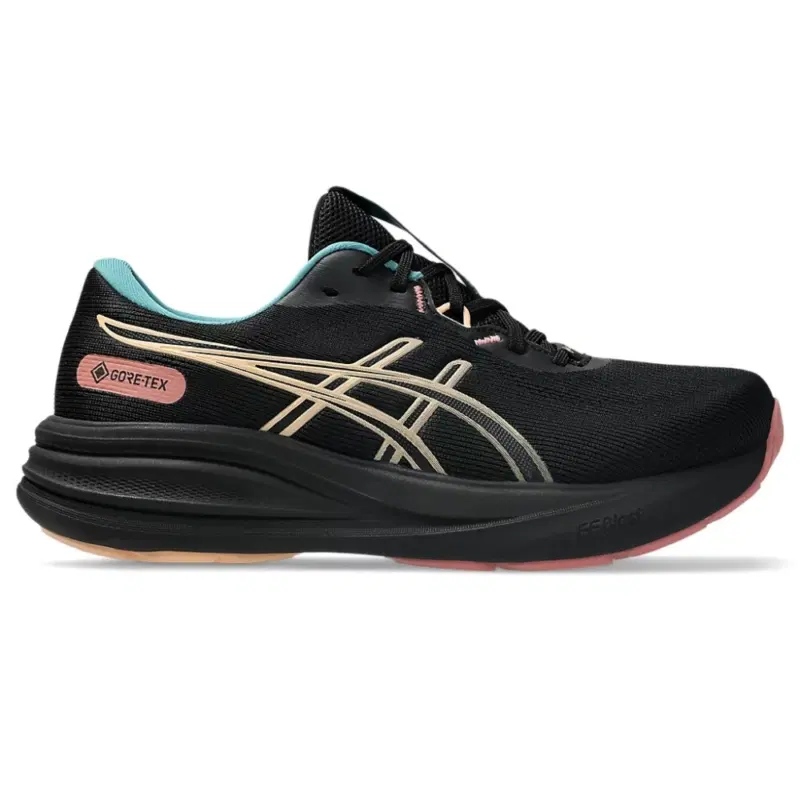 Asics GEL-PULSE 17 GTX (W) Кроссовки беговые женские Черный/Розовый/Голубой