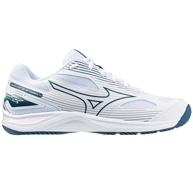 Mizuno CYCLONE SPEED 4 Кроссовки волейбольные Белый/Темно-синий