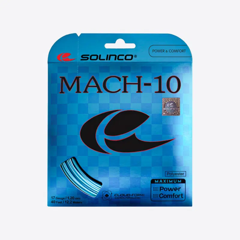 Solinco Mach-10 струна теннисная 16L/1.25 мм (12.2 м) Голубая