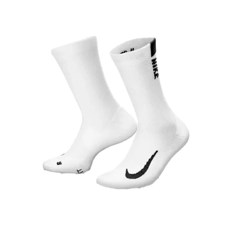 Nike MULTIPLIER CREW SOCKS Носки беговые (2 пары) Белый/Черный
