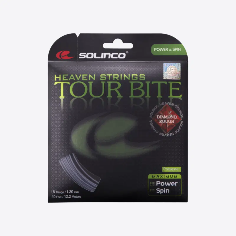 Solinco Tour Bite DIAMOND ROUGH струна теннисная 16L/1.25 мм (12.2 м) Серебристая