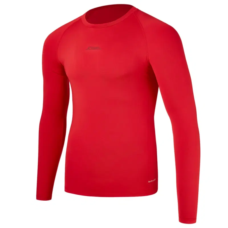 Jögel CAMP PERFORMDRY BASELAYER LS TEE Футболка компрессионная с длинным рукавом Красный/Белый