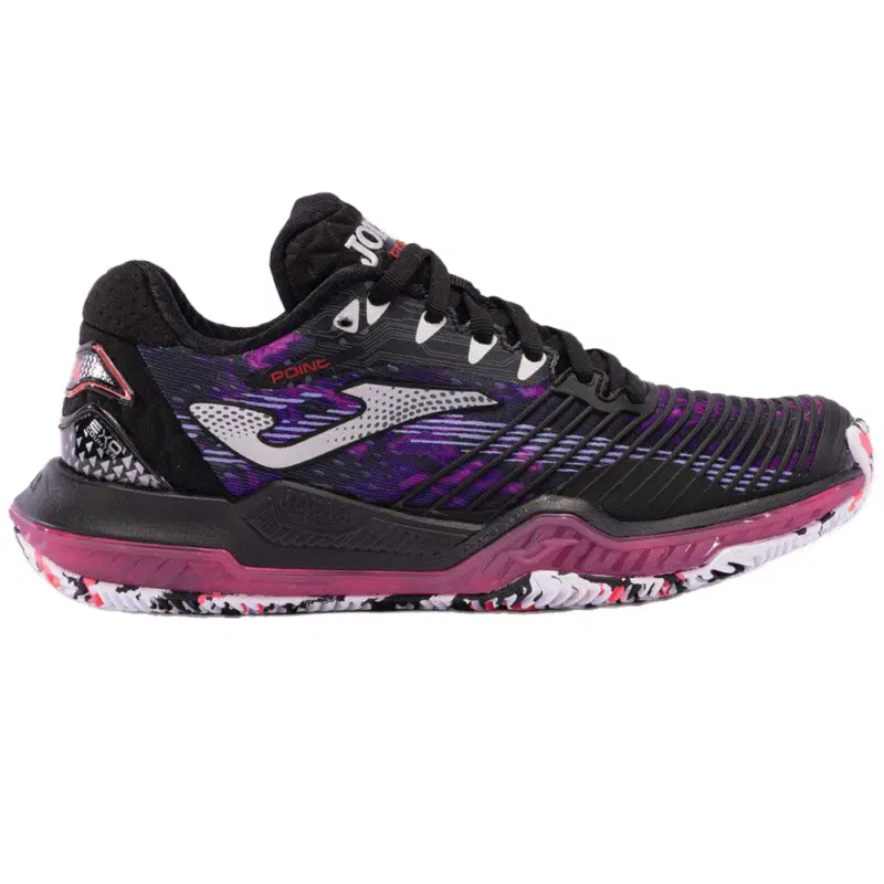 Joma POINT (W) Кроссовки теннисные женские Черный/Фиолетовый/Розовый