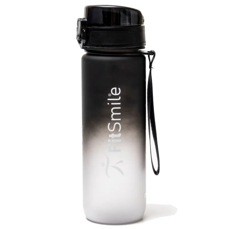 FitSmile 8705002 Бутылка для воды 750мл Черный/Белый