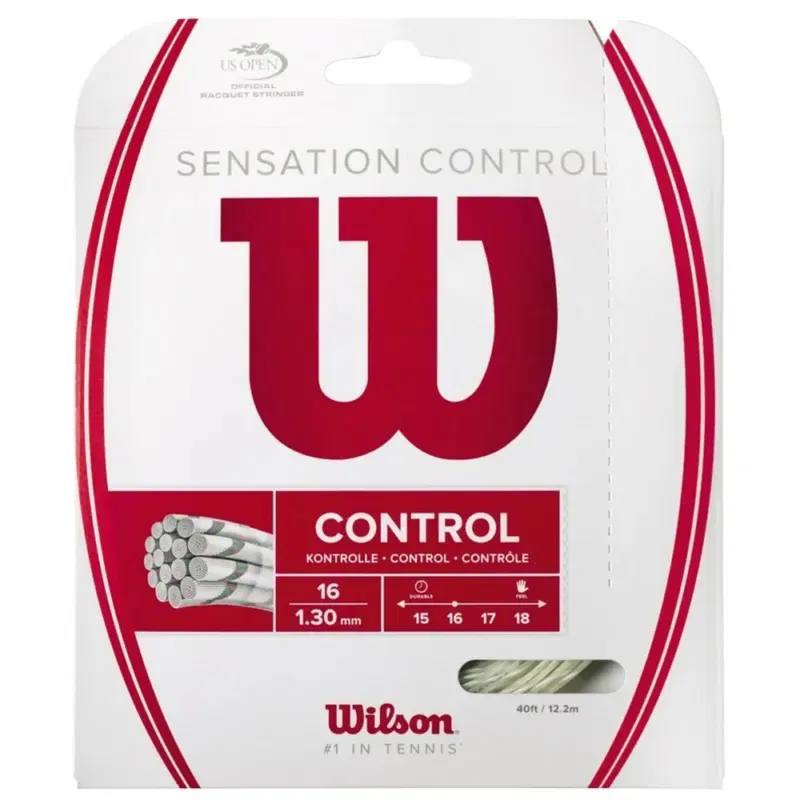 Wilson SENSATION CONTROL 1.30 Теннисная струна 12м Белый
