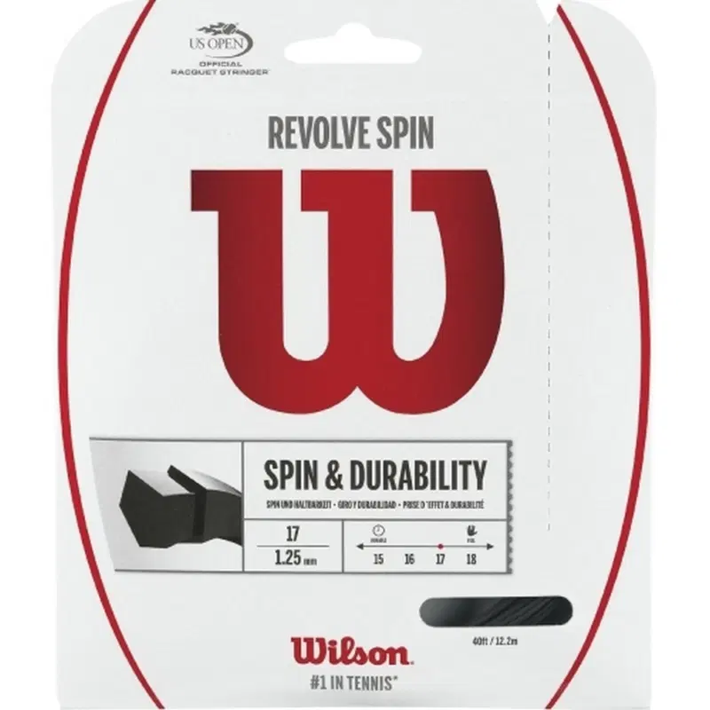 Wilson REVOLVE SPIN 17 BLACK Теннисная струна 12м