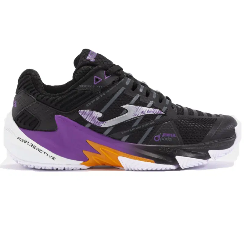 Joma OPEN (W) Кроссовки для падела женские Черный/Фиолетовый
