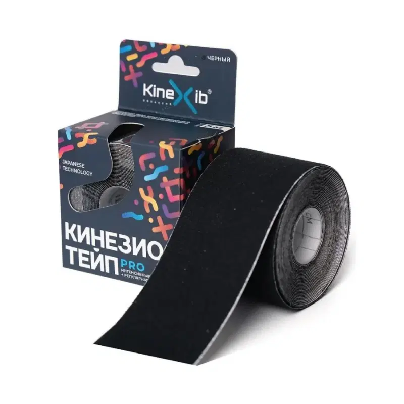 Kinexib PRO 5м*5см Кинезиотейп Черный