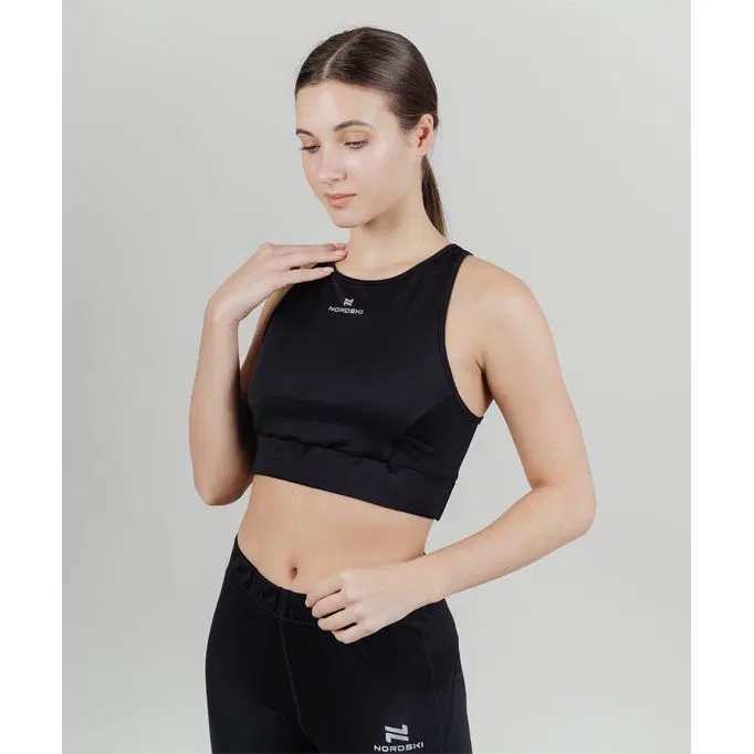 Nordski RUN (W) BLACK Топ беговой женский Черный