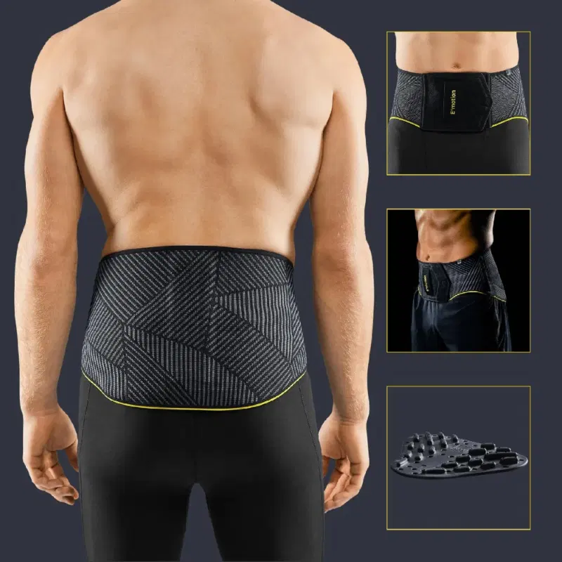 Medi LUMBAMED PLUS E+MOTION Бандаж поясничный Черный/Серый