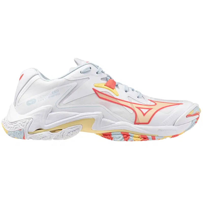 Mizuno WAVE LIGHTNING Z8 (W) Кроссовки волейбольные женские Белый/Оранжевый