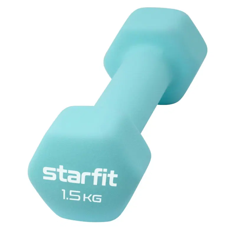 Starfit DB-201 1,5 КГ Гантель неопреновая Мятный