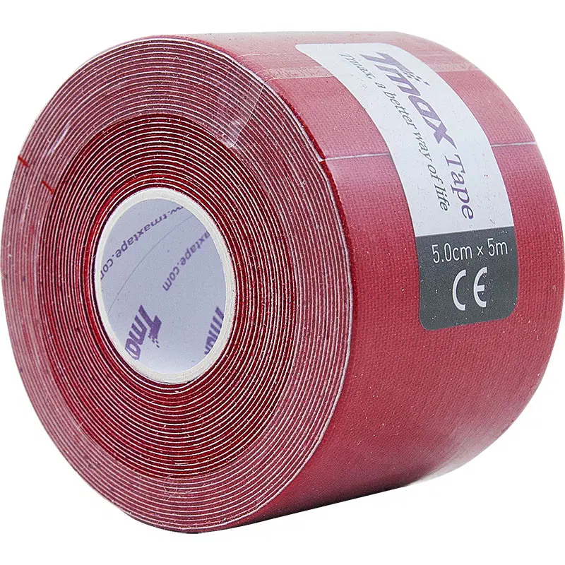 Tmax EXTRA STICKY RED 5см×5м Кинезиотейп Красный