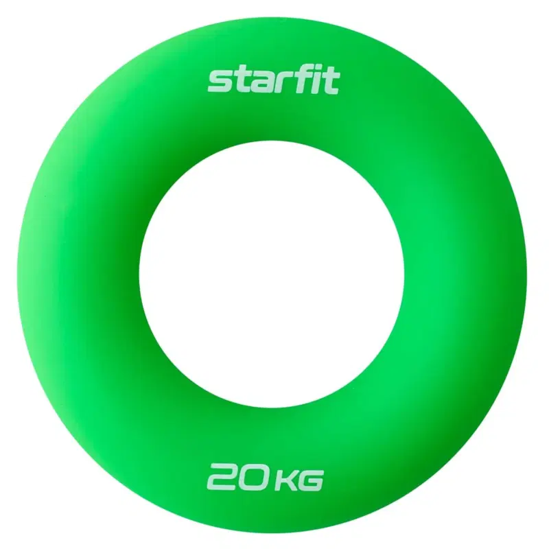 Starfit ES-404 Эспандер кистевой Кольцо диаметр 8,8см силикогель 20кг Зеленый