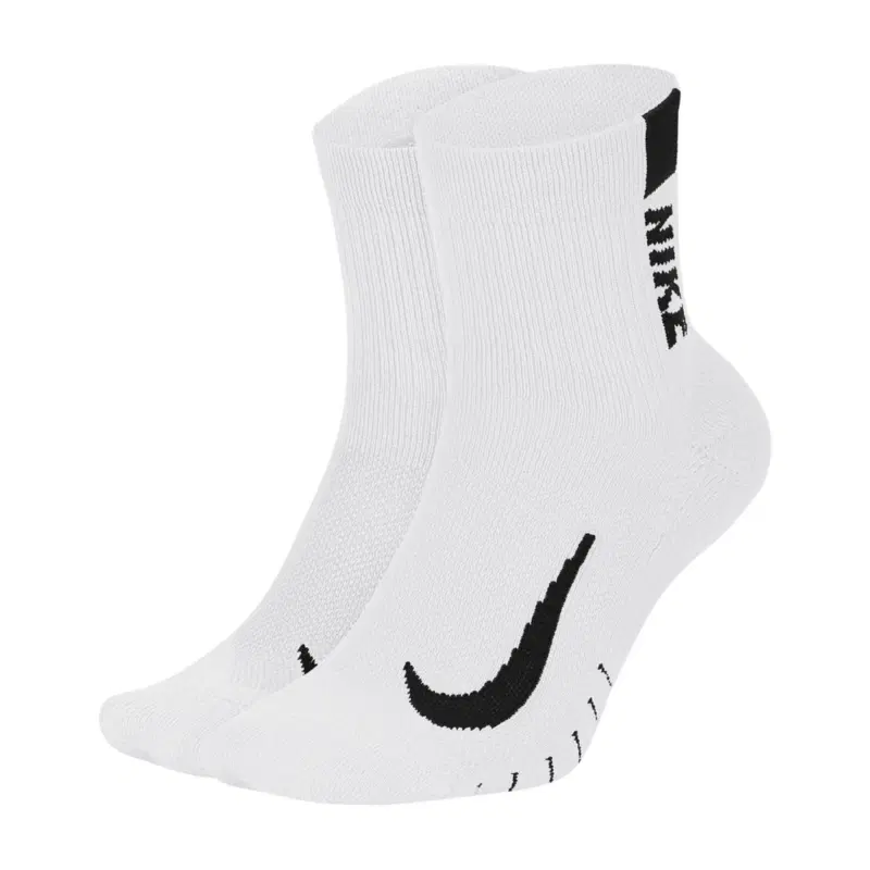 Nike MULTIPLIER RUNNING ANKLE SOCKS Носки беговые (2 пары) Белый/Черный