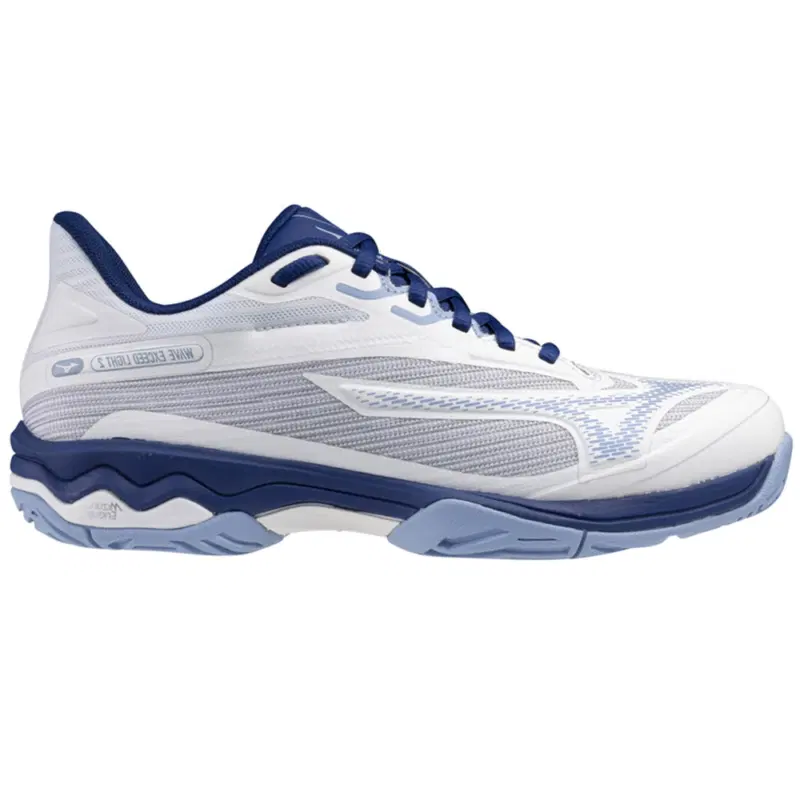 Mizuno WAVE EXCEED LIGHT 2 AC (W) Кроссовки теннисные женские Белый/Темно-синий