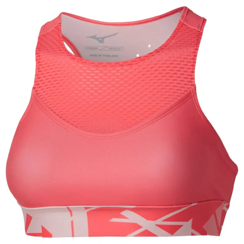 Mizuno DAYBREAKERS PADDED BRA (W) Топ теннисный женский Розовый/Серый