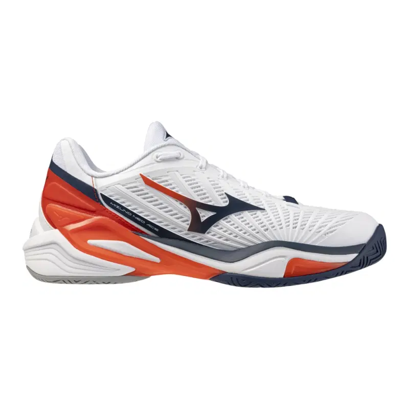 Mizuno NEO ACE AC Кроссовки теннисные Белый/Темно-синий/Оранжевый