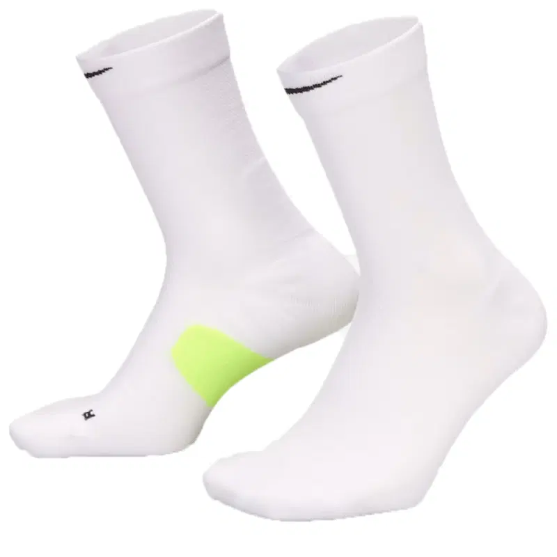 Nike RUNNING MIDWEIGHT CREW Носки беговые Белый/Салатовый