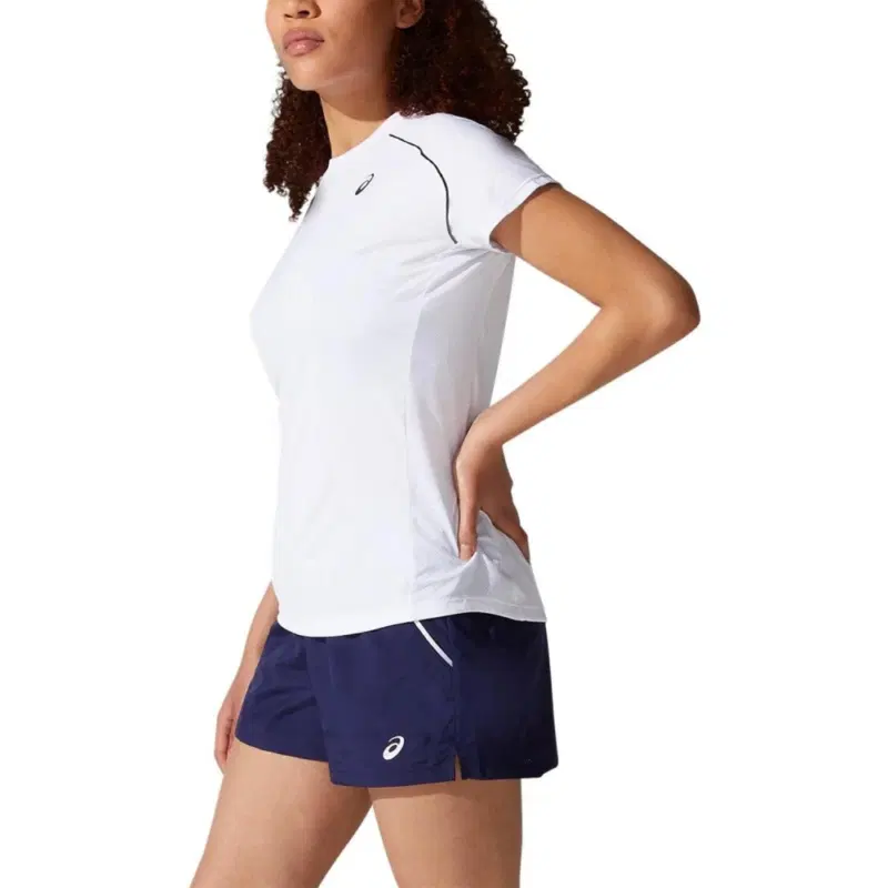 Asics COURT PIPING TEE (W) Футболка теннисная женская Белый