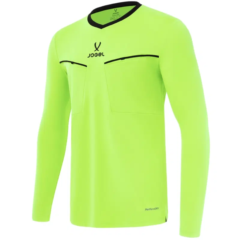 Jögel DIVISION PERFORMDRY REFEREE LS TEE 2.0 Футболка судейская с длинным рукавом Желтый неон