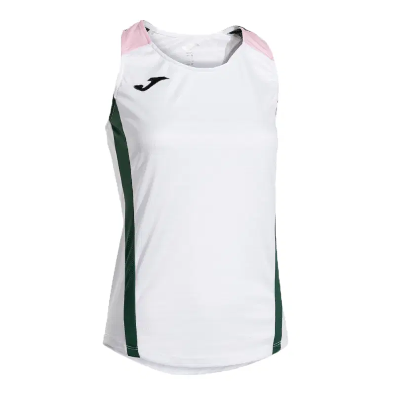 Joma MONTREAL (W) Майка теннисная женская Белый/Черный/Розовый