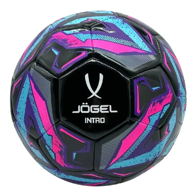 Jögel INTRO №5 Мяч футбольный Черный/Голубой