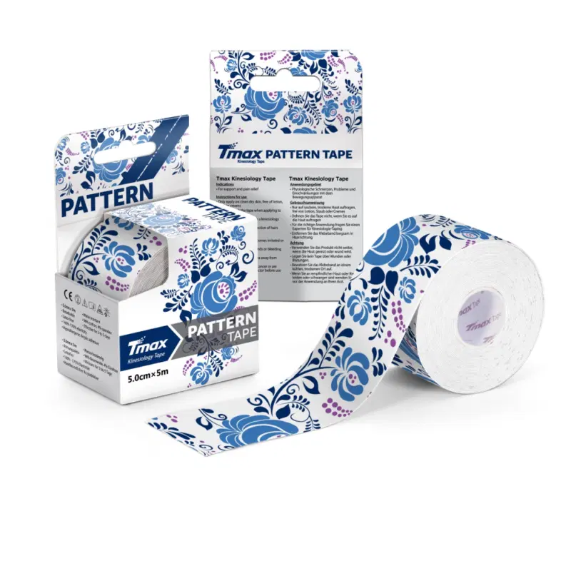 Tmax PATTERN 5см×5м Кинезиотейп Белый