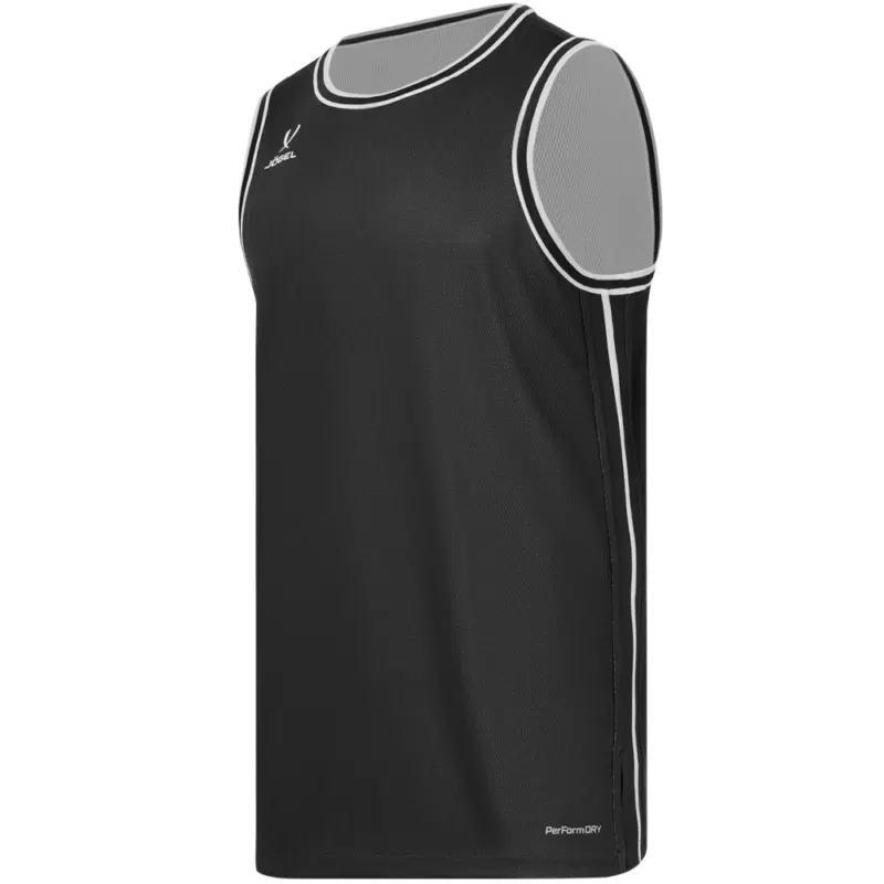 Jögel DIVISION PERFORMDRY DOUBLE-SIDE JERSEY Майка баскетбольная двухсторонняя Темно-серый/Белый