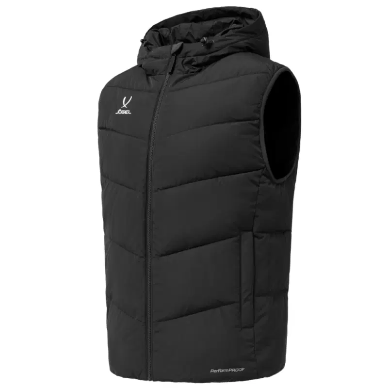 Jögel ESSENTIAL PERFORMPROOF PADDED HOODED VEST 2025 Жилет утепленный с капюшоном Черный