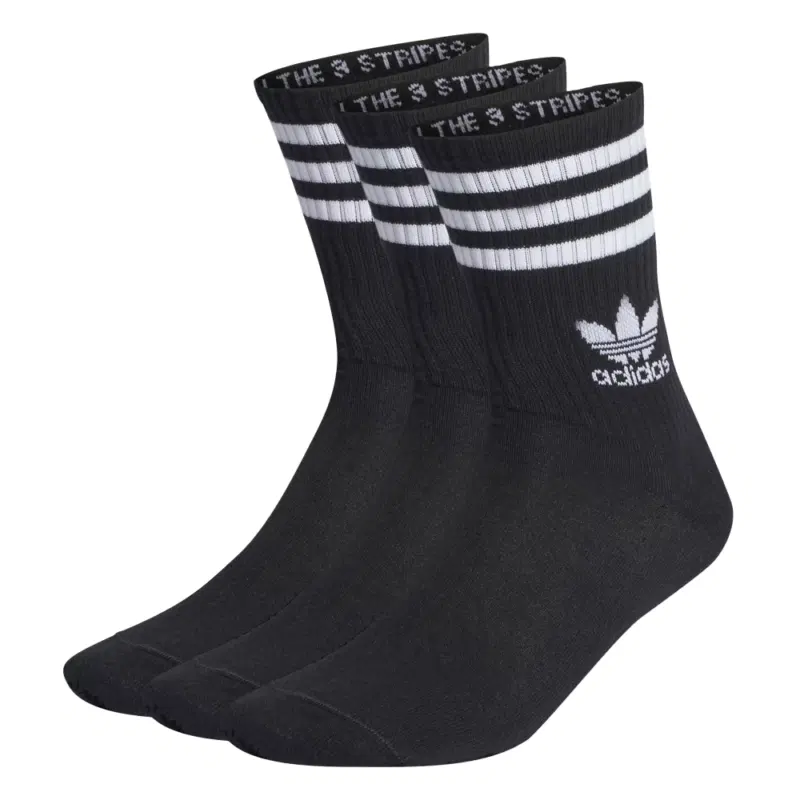 Adidas MID CUT CREW SOCKS 3P Носки высокие Черный/Белый