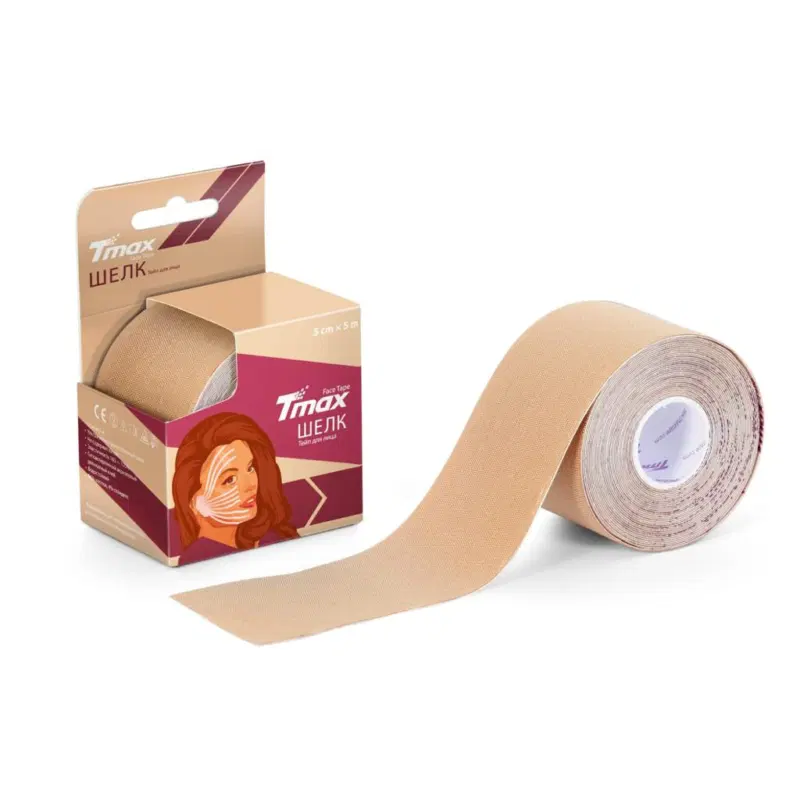 Tmax BEAUTY TAPE ШЕЛК 5см×5м Кинезиотейп Телесный