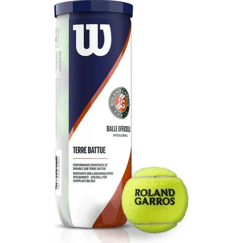 Wilson ROLAND GARROS CLAY 3 BALL Мячи для большого тенниса (3 мяча в тубе)